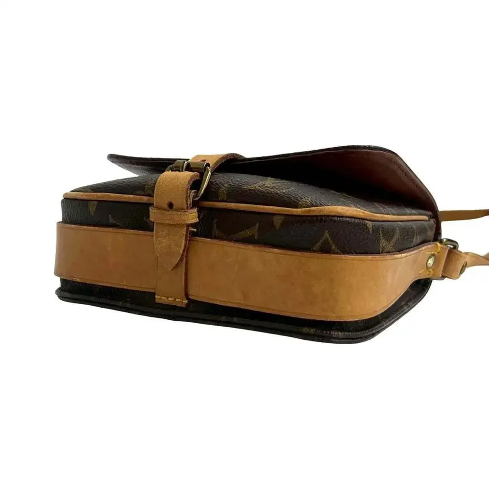 LOUIS VUITTON Brown Monogram Leather Pochette Shoulder Bag